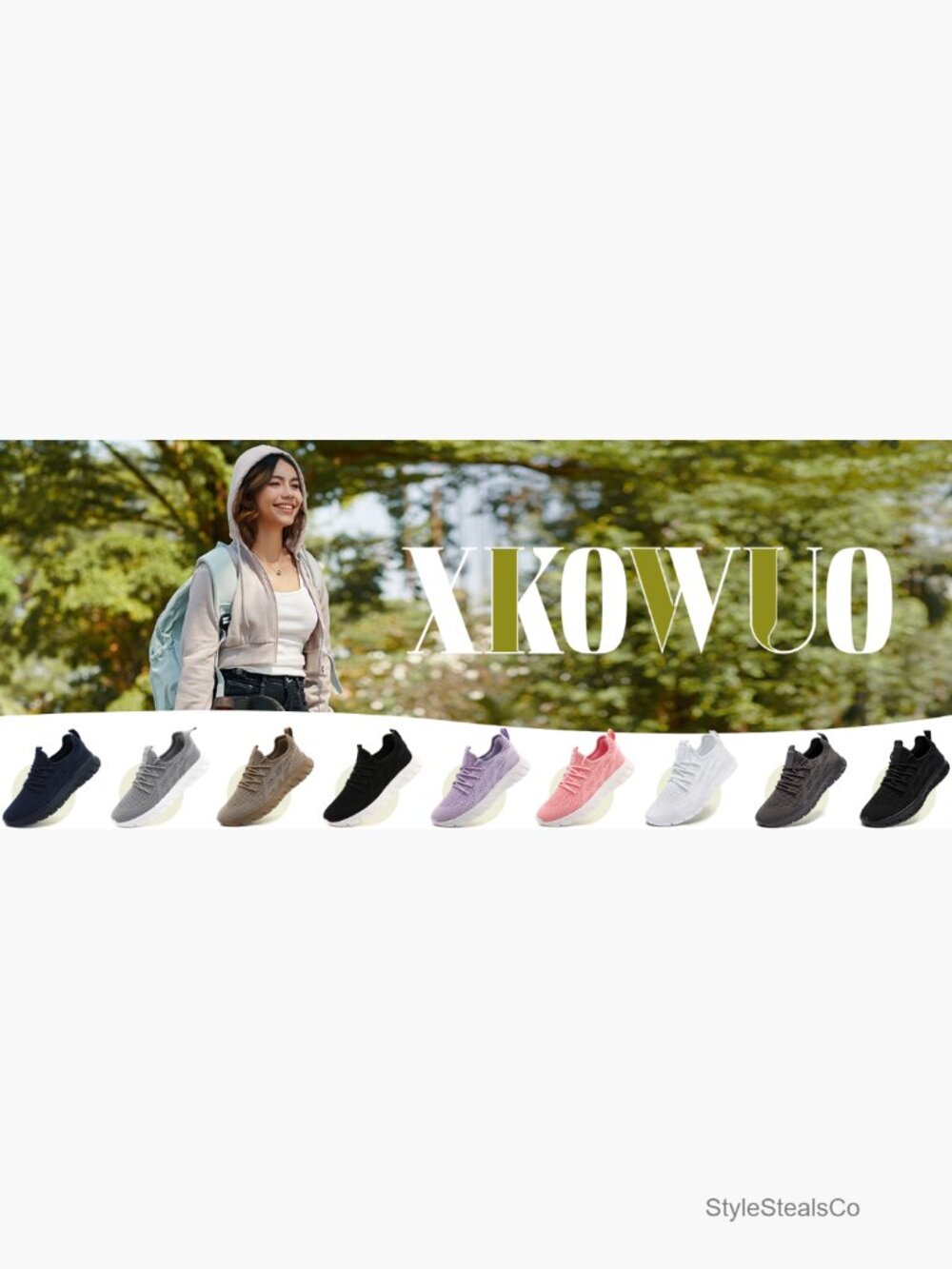 Women's Slip On Sneakers Athletic Walking Running Shoes Lightweight Breathable - Picture 7 of 7